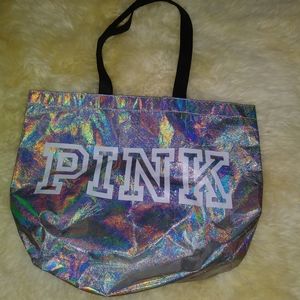 ✨ Used PINK Holographic Tote